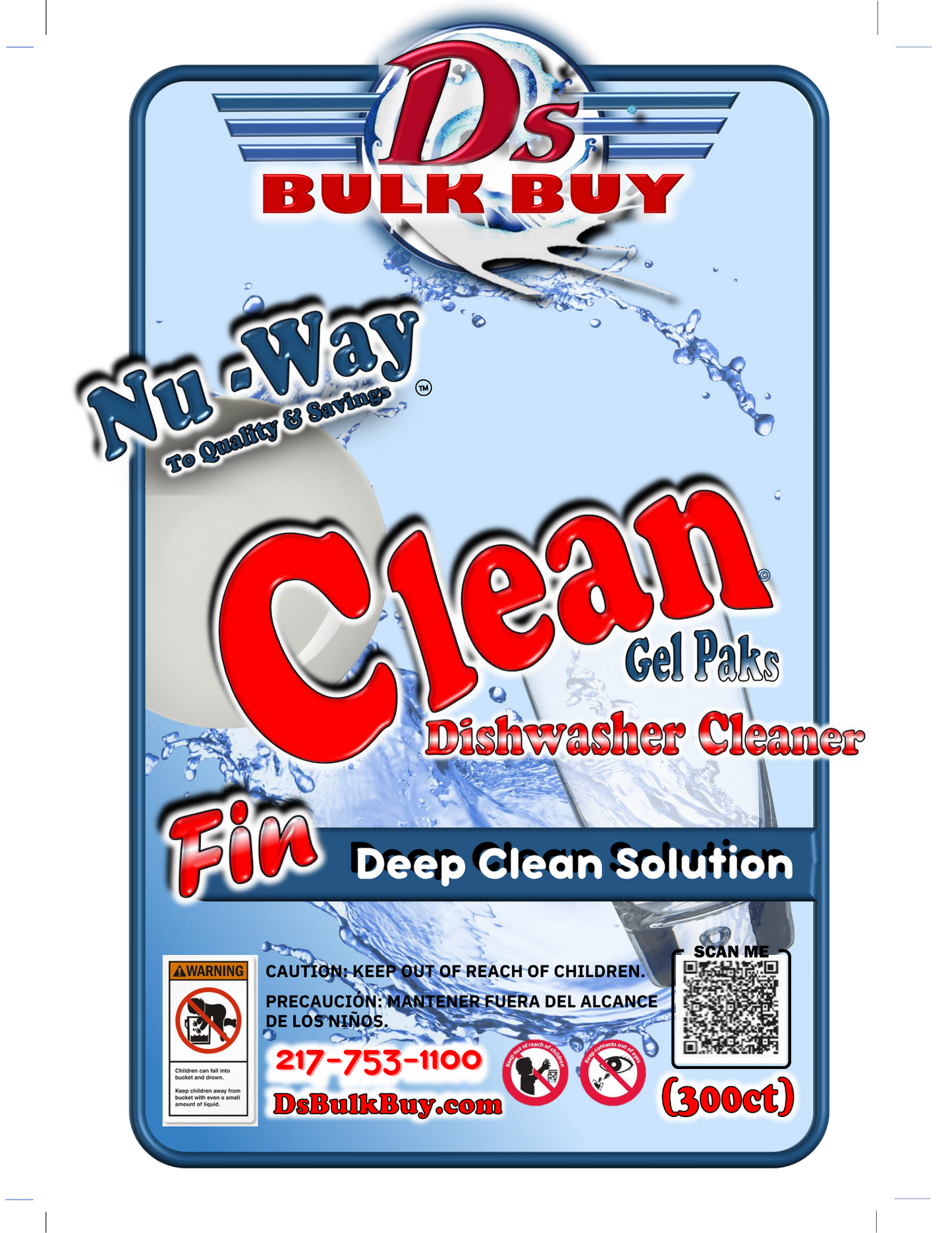 Nu-Way Clean FIN™| Dishwasher Cleaner | Deep Clean Solution