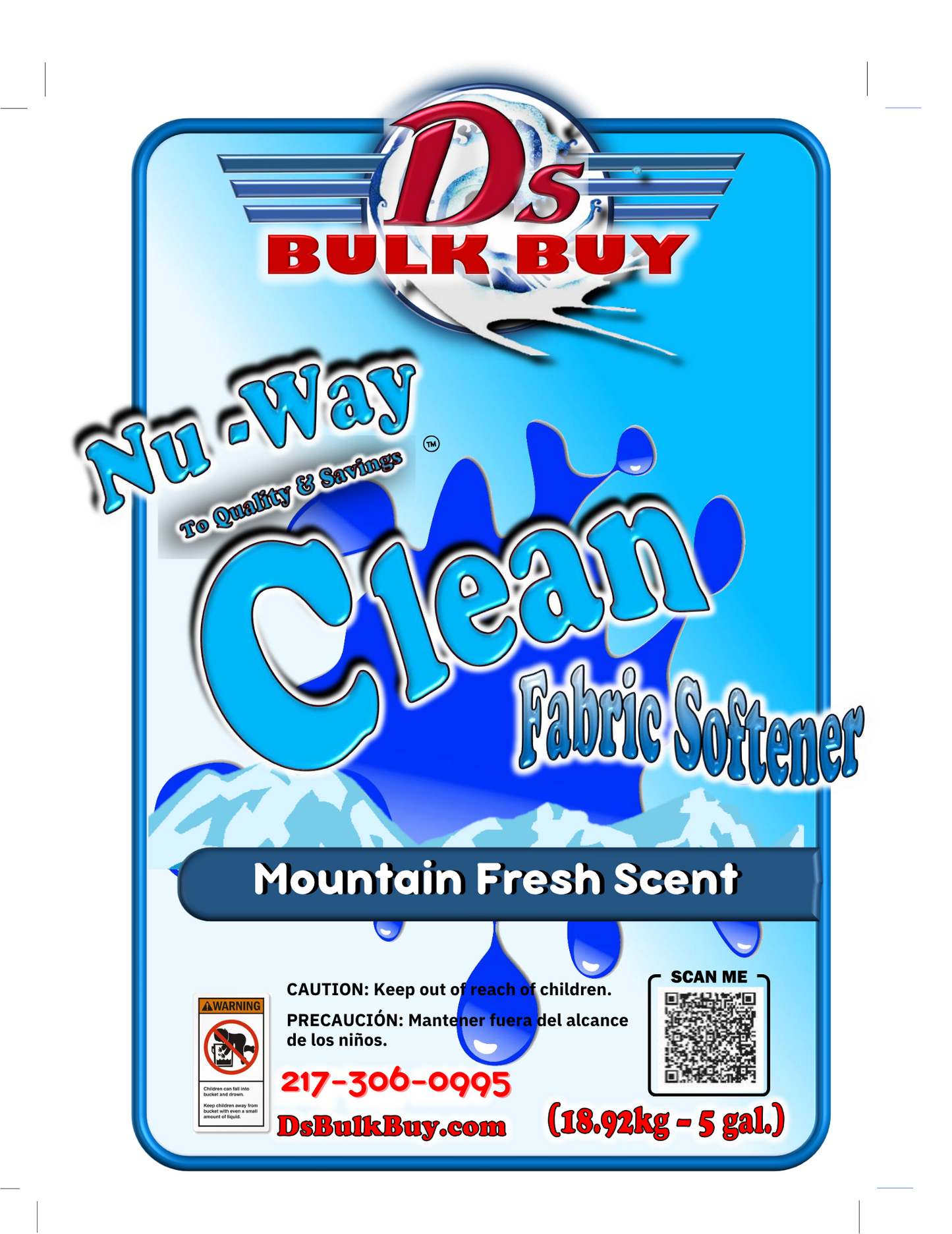 Nu-Way Clean ™  Fabric Softener | Mountain Fresh