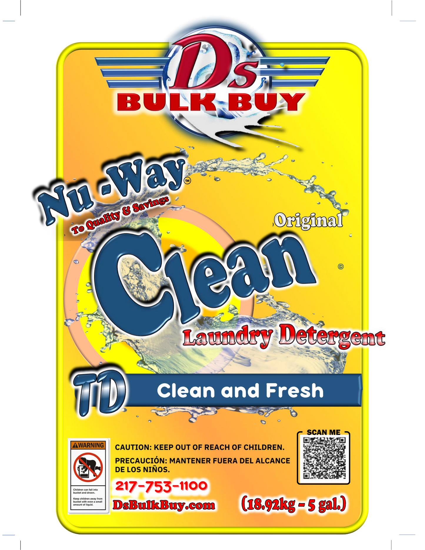 Nu Way Clean TD™ | Laundry Detergent | Clean & Fresh Scent