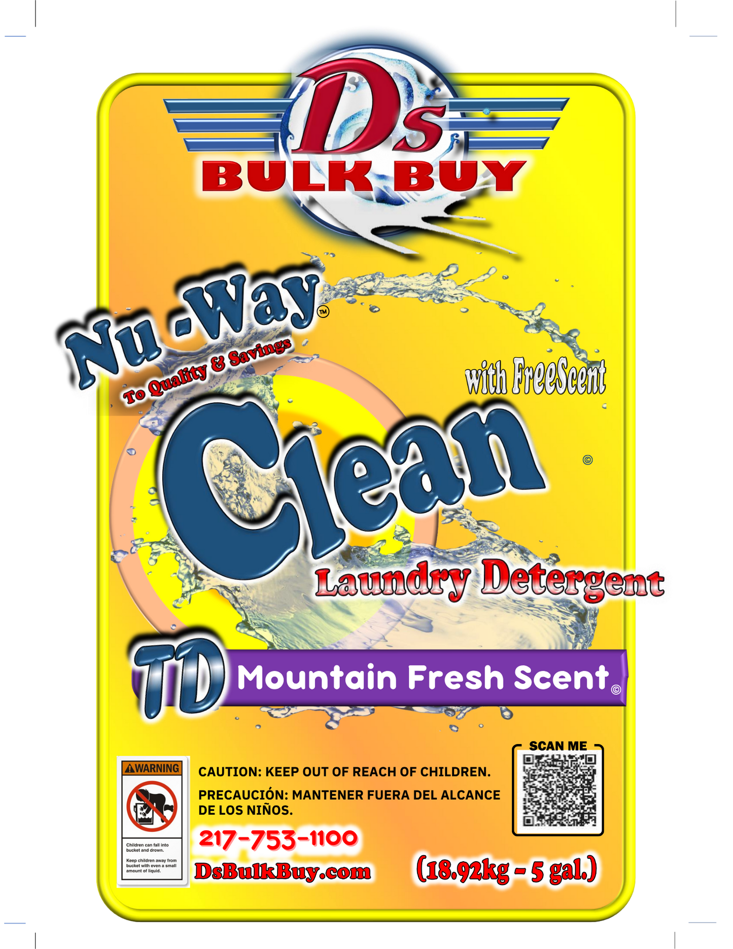 Nu Way Clean TD™ | Laundry Detergent |  Mountain Fresh Scent
