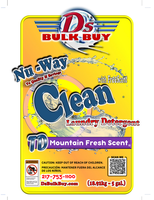 Nu Way Clean TD™ | Laundry Detergent |  Mountain Fresh Scent