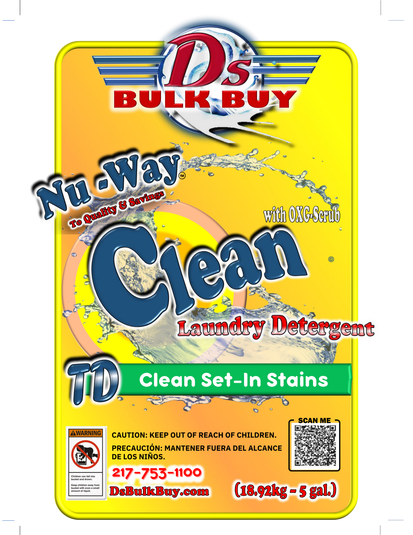 Nu Way Clean TD™ | Laundry Detergent with OXY-Clean