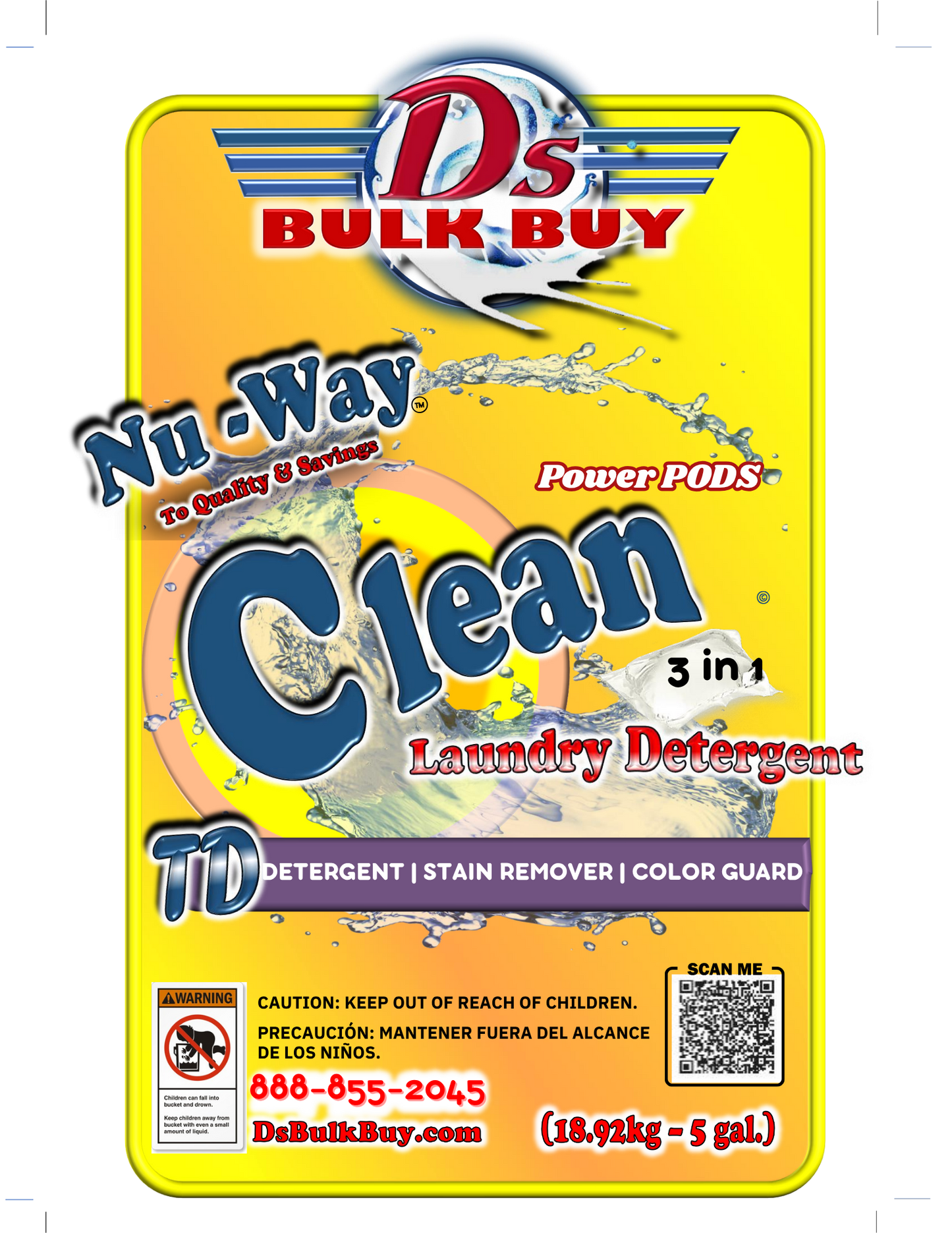 Nu-Way Clean TD™ | 3 in 1 Power Pods |Laundry Detergent