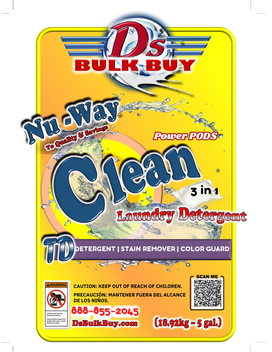 Nu-Way Clean TD™ | 3 in 1 Power Pods |Laundry Detergent
